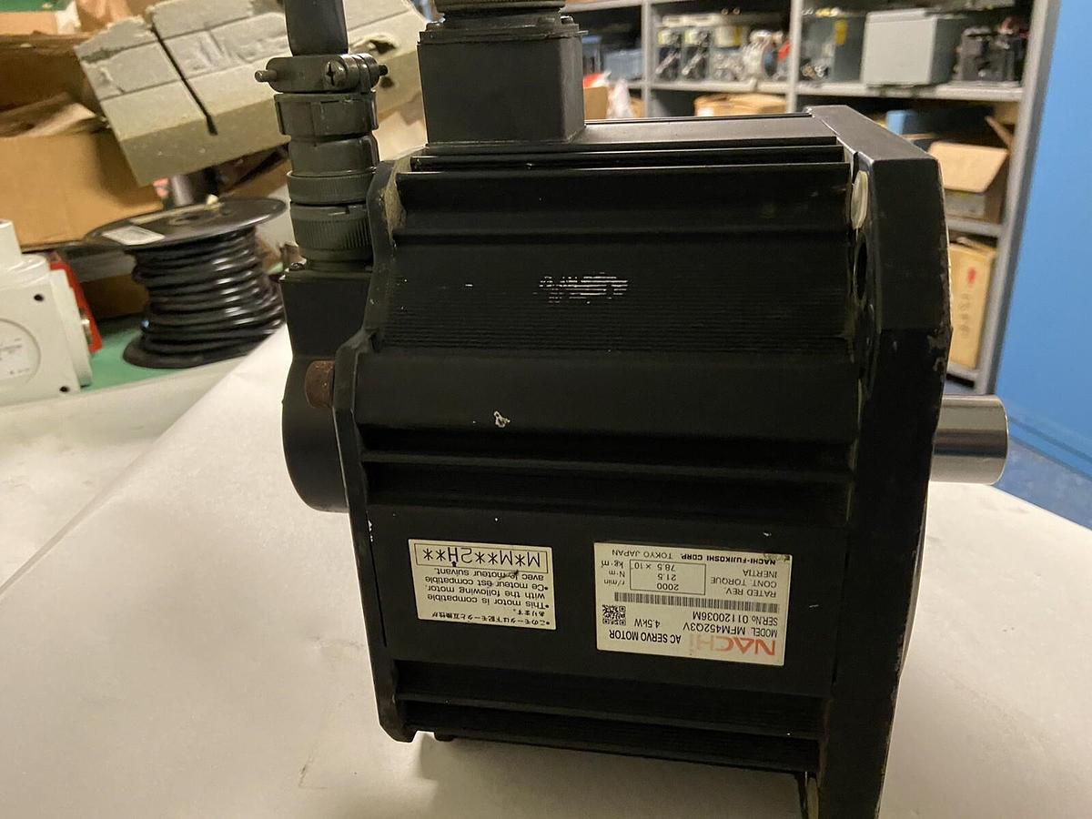 Used NACHI,MFM452Q3V,SERVO MOTOR 4.5kW 2000RPM 21.5Nm