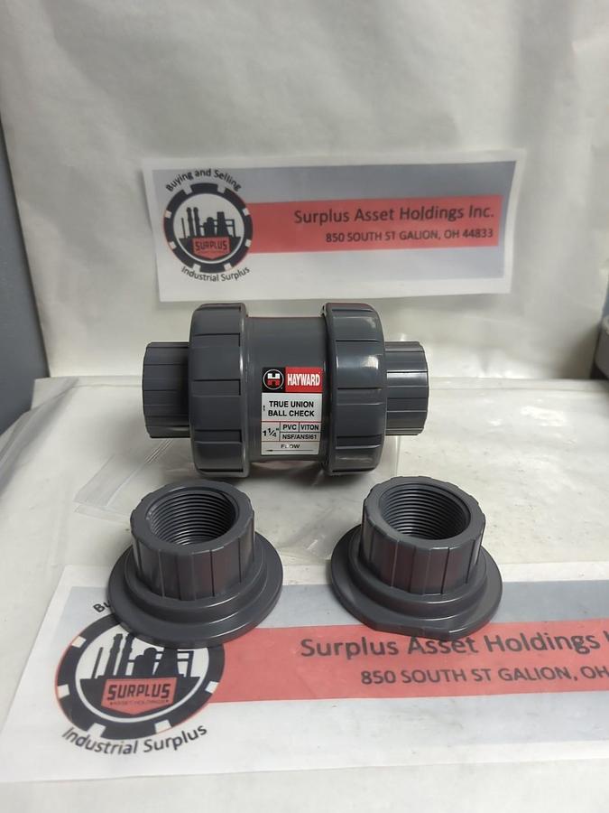 HAYWARD,NSF/ANSI61,TRUE UNION BALL CHECK VALVE 1-1/4 IN & 2 THREADED VALVE CONN
