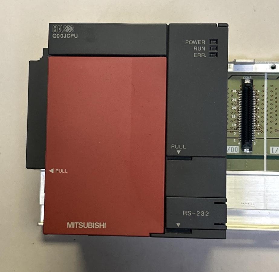 Used MITSUBISHI,Q00JCPU,POWER SUPPLY AND CPU MODULE WITH RACK