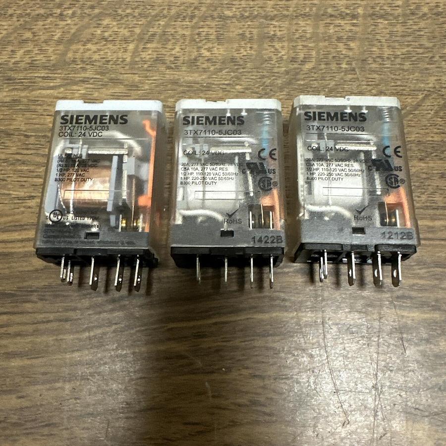 Used Siemens,3TX71,Contact Relay 24VAC LOT of 3