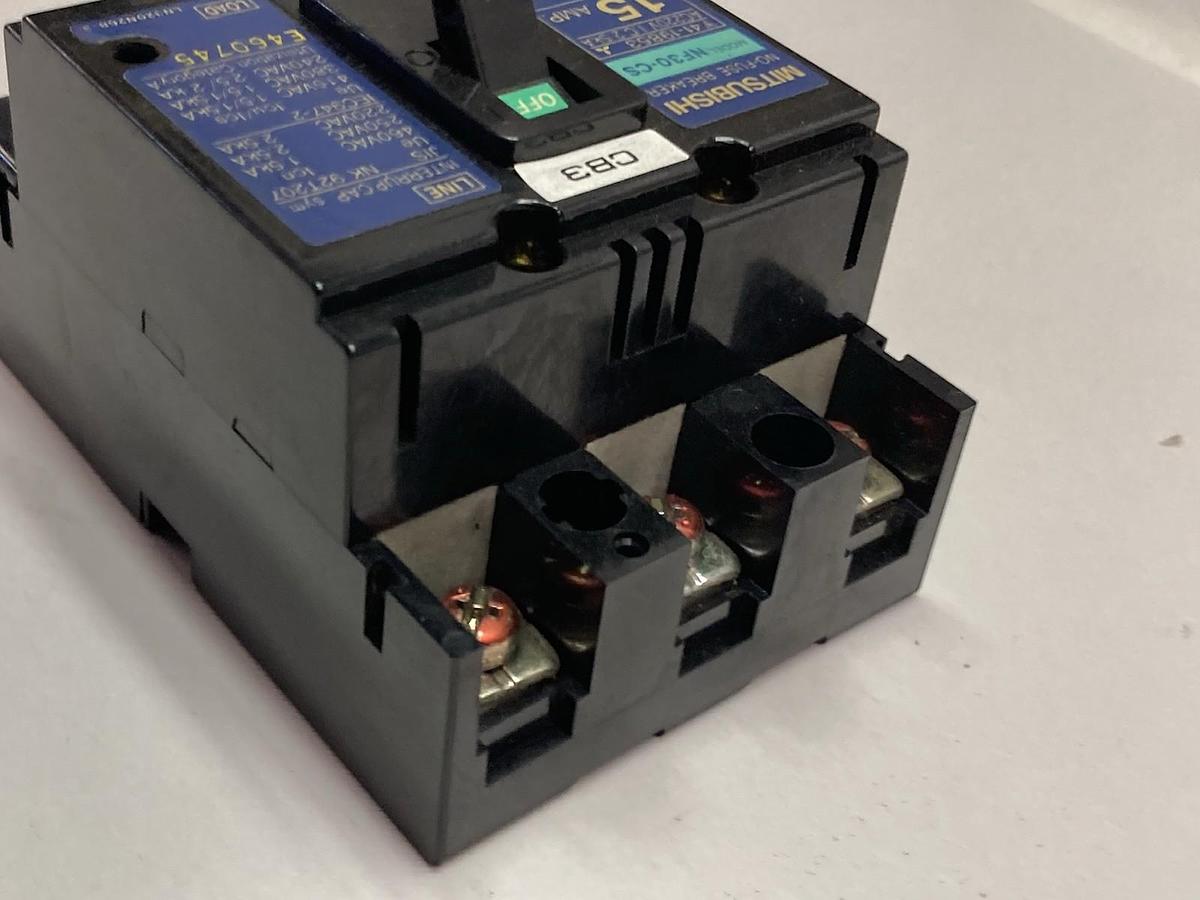 Mitsubishi,NF30-CS,3-Pole Circuit Breaker 15A 50/60Hz 500Vac