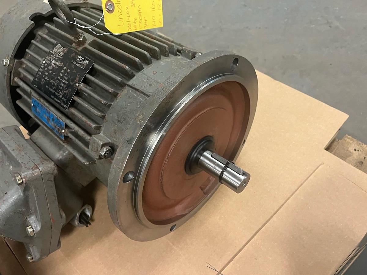 Used LINCOLN,3HP,EXPLOSION PROOF MOTOR 1760RPM 182TD 3PH 230/460V