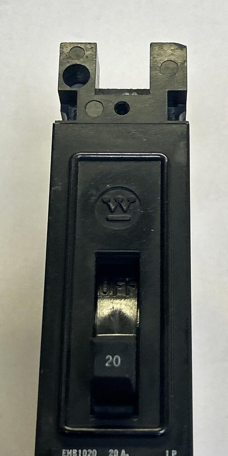 Used WESTINGHOUSE,EHB1020,CIRCUIT BREAKER 20A 277V 1P