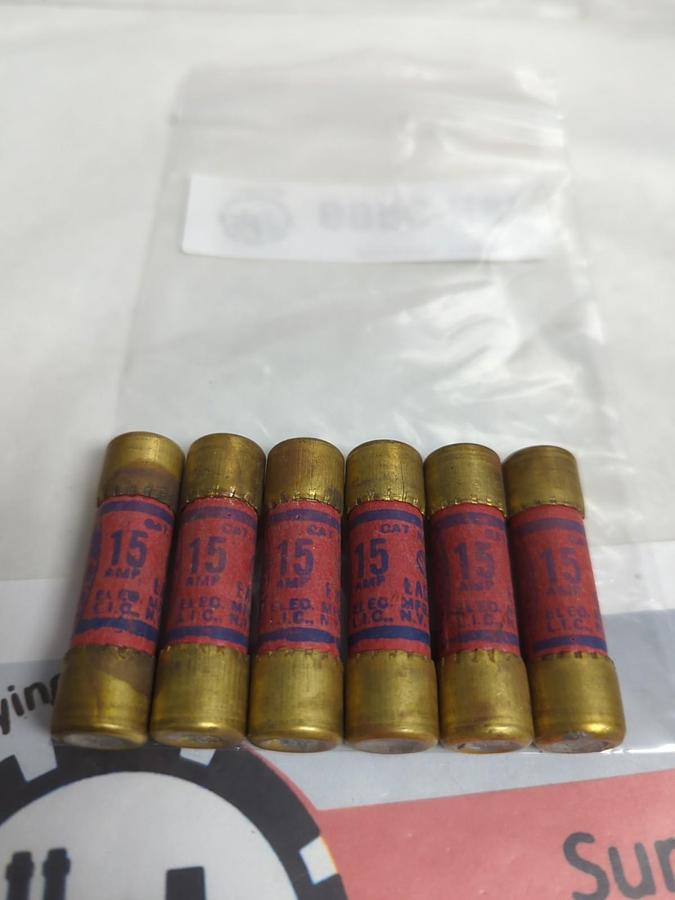 Used EAGLE,655,15 AMP FUSE LOT OF 5 PRE-OWNED