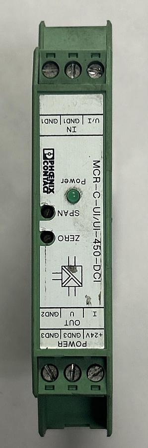 Used PHOENIX CONTACT,MCR-C-UI-UI-450-DCI,SIGNAL CONDITIONER MODULE