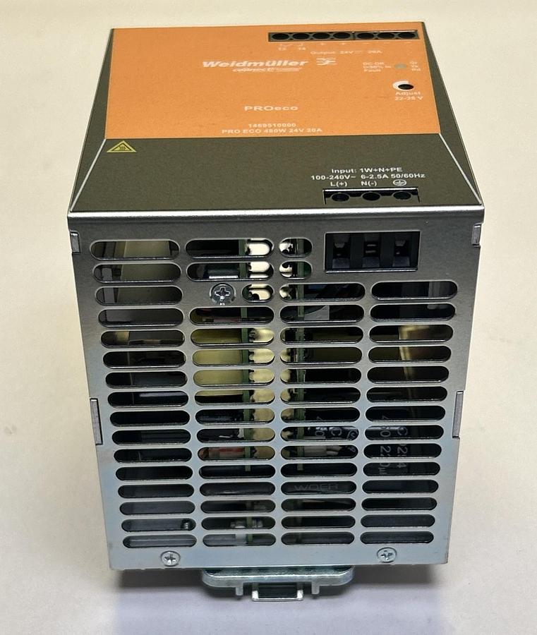 Used WEIDMULLER,1469510000,DIN RAIL POWER SUPPLY 480W 25V 20A