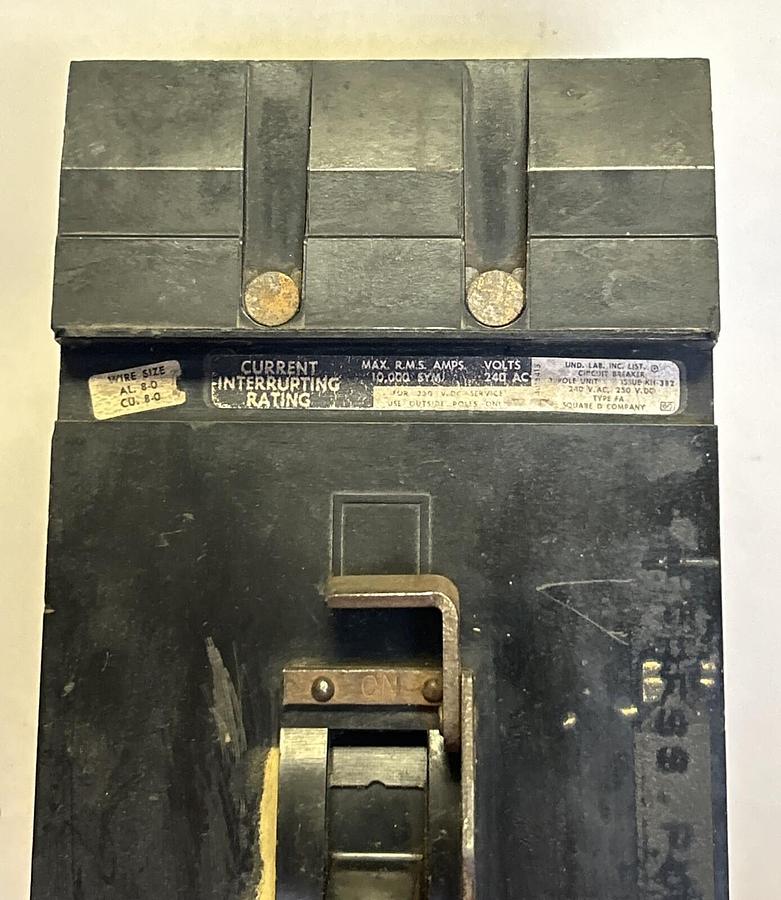 Used SQUARE D,FA32A50,I-LINE CIRCUIT BREAKER 50A 240V 3P