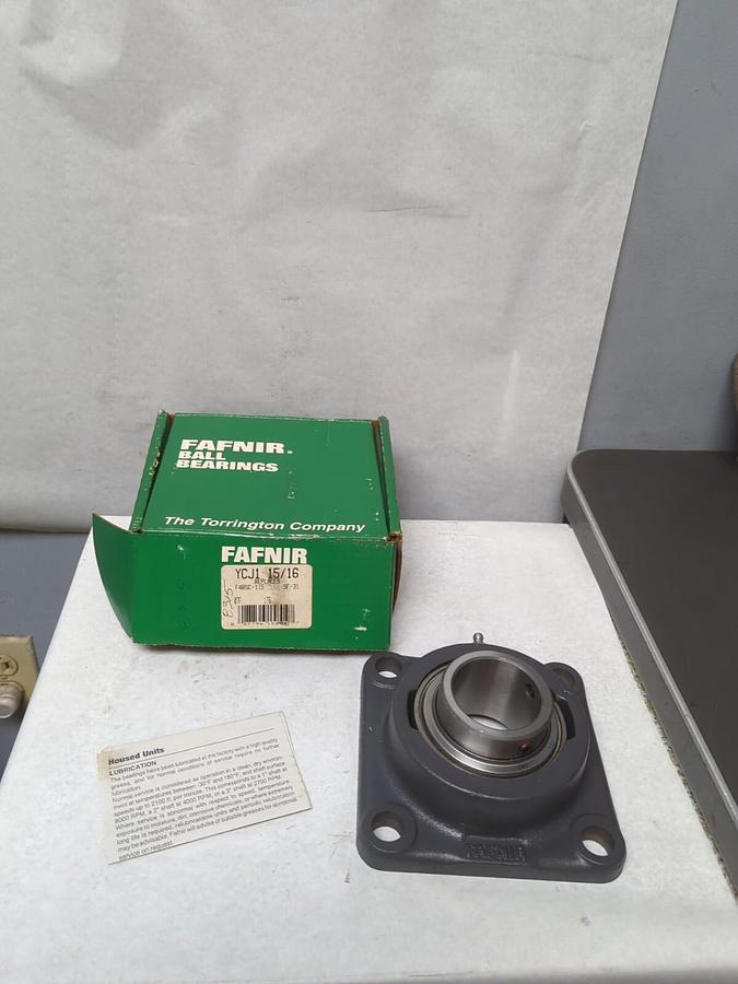 FAFNIR,YCJ1-15/16,4-BOLT FLANGE MOUNT BEARING 1-15/16 INCH BORE NOS