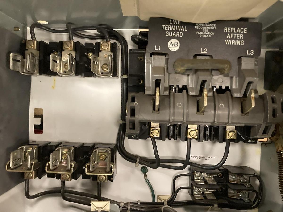 Used Allen-Bradley,2106B,Size 1 MCC 20 Inch FUSED Reversing Starter Feeder Bucket 1Hp