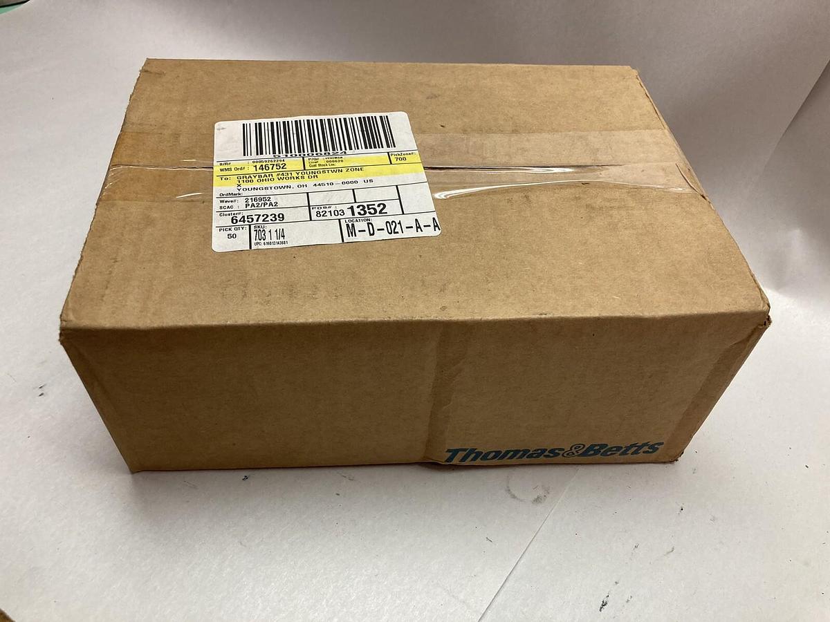 Used Thomas & Betts Superstrut,703 1 1/4,Universal Pipe Clamp 1-1/4 Inch Box of 50