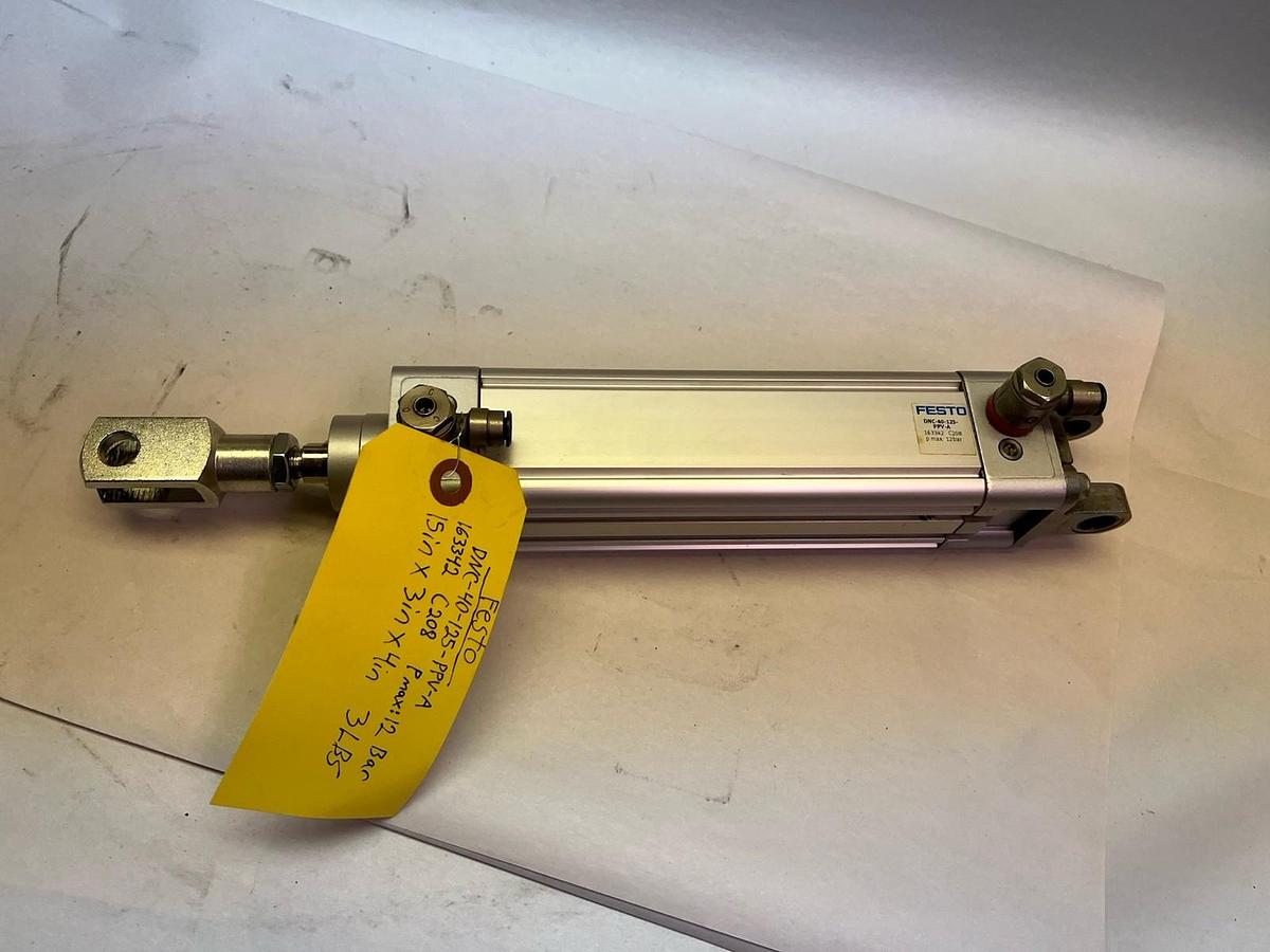 Used FESTO,DNC-40-125-PPV-A,CYLINDER BORE 40MM STROKE LENGTH 125MM