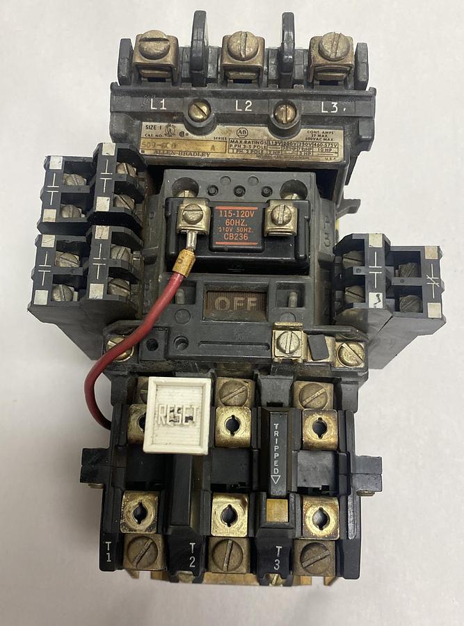 Used Allen-Bradley,509-B0D,Size 1 Starter WITH 592-B0W16 Overload