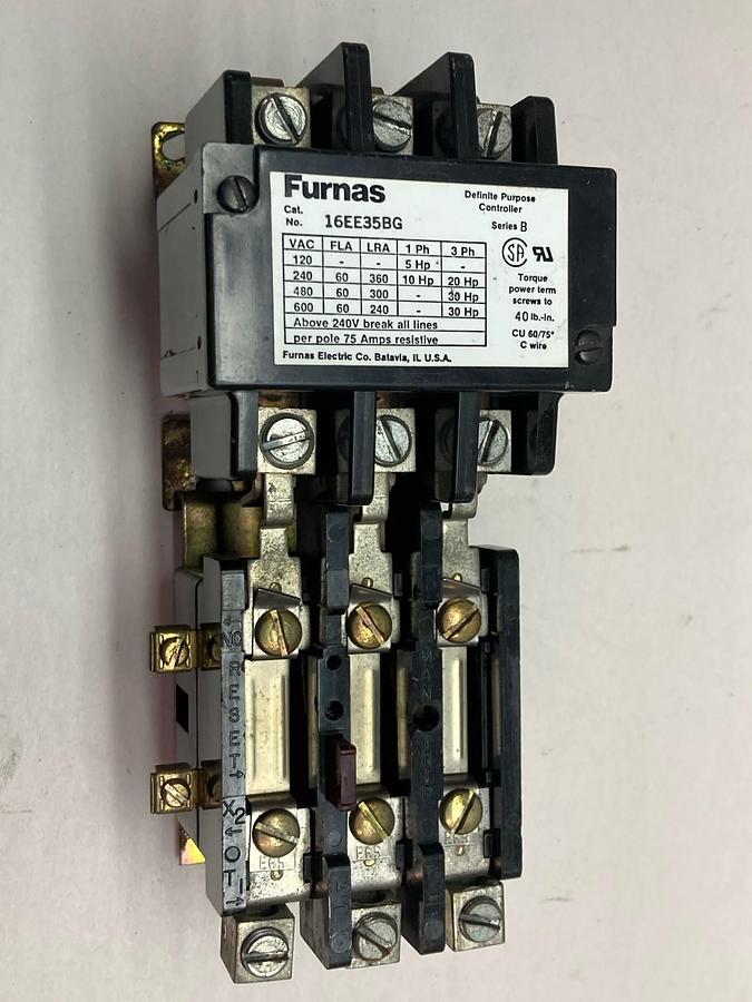 Used Furnas,16EE35BG,Definite Purpose Contactor Series B 120-600Vac