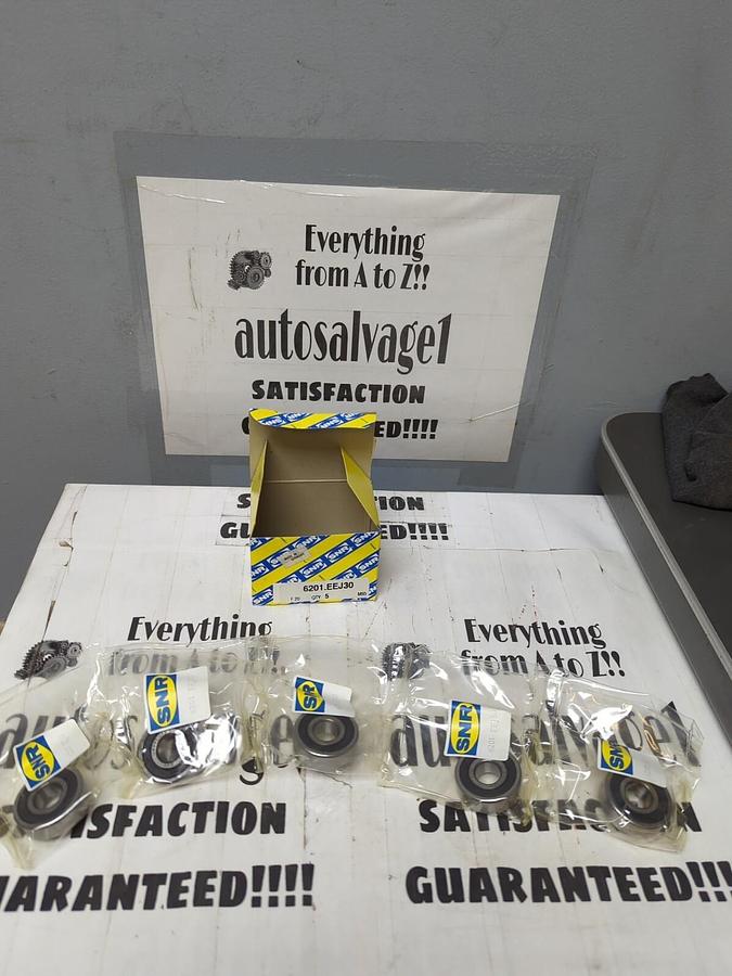 SNR,6201.EEJ30,SINGLE ROW SEALED BALL BEARING 12MM BORE BOX OF 5 PCS NOS