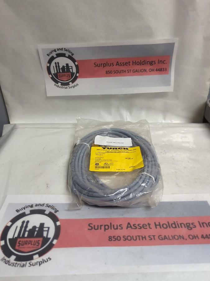 TURCK,WK 4.4T5,EUROFAST CABLE/CONNECTOR U2436 NOS