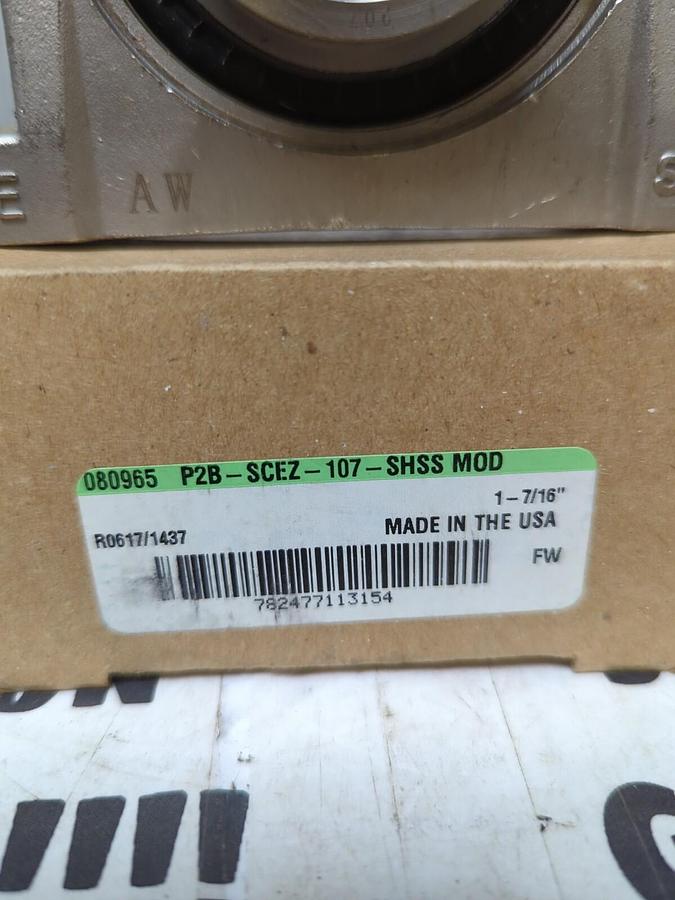 DODGE,080965 P2B-SCHEZ-107-SHSS-MOD, STAINLESS STEEL PILLOW BLOCK  1-7/16  BORE