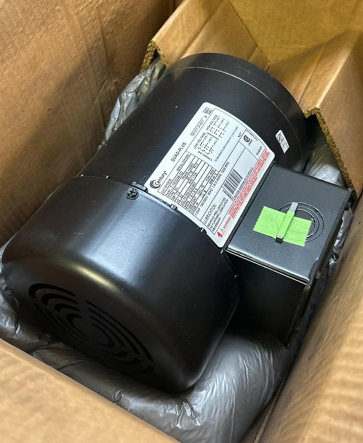 CENTURY,H1005,QUAD PLUS MOTOR 1/2HP 1725RPM 208-230/460V KA56C FRAME NOS