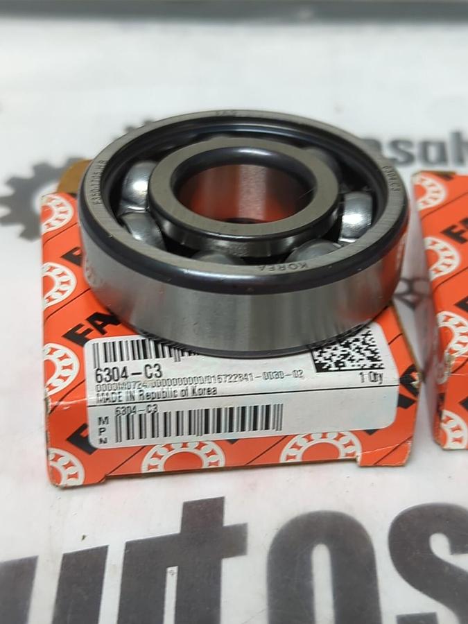 FAG,6304-C3,DEEP GROOVE BALL BEARING 20X52X15MM LOT OF 2 NOS