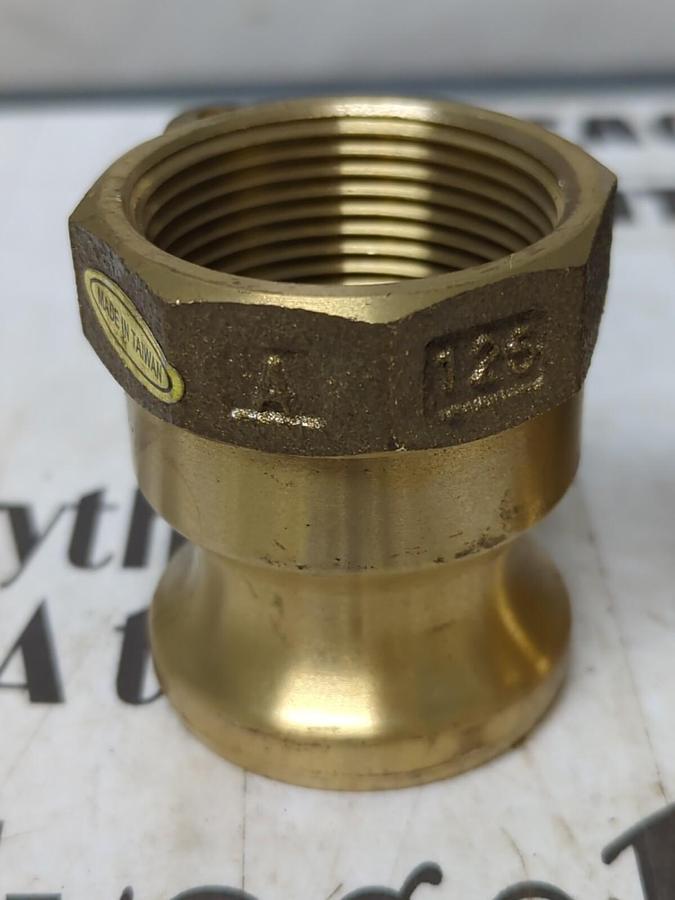 CAMLOCK,125A,BRASS QUICK COUPLING 1-1/4 MALE X 1-1/4 FEMALE NPT LOT OF 2 NOS