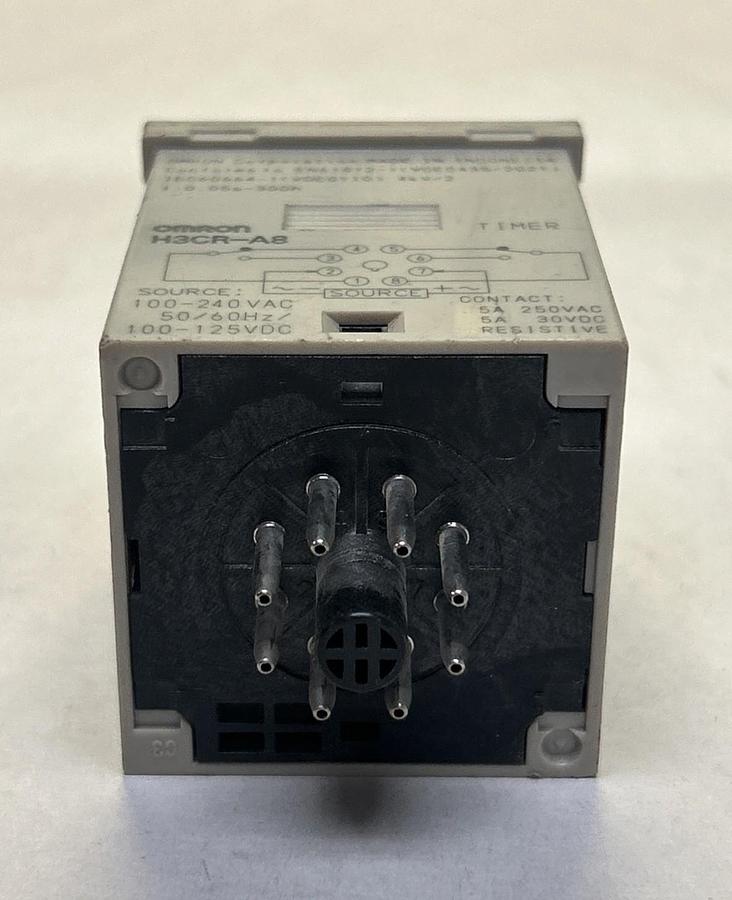 Used OMRON,H3CR-A8,TIMER 0-3 SECONDS 100-240V