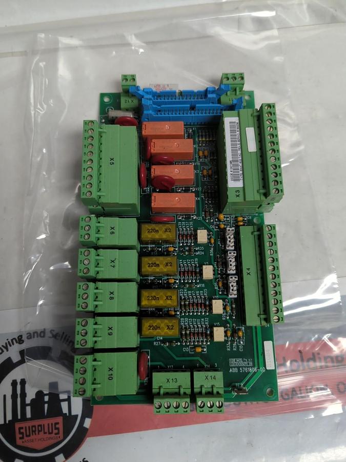 Used ABB,SNAT 602 TAC,REV E TERMINAL CONTROL BOARD 5761806-OD PRE-OWNED