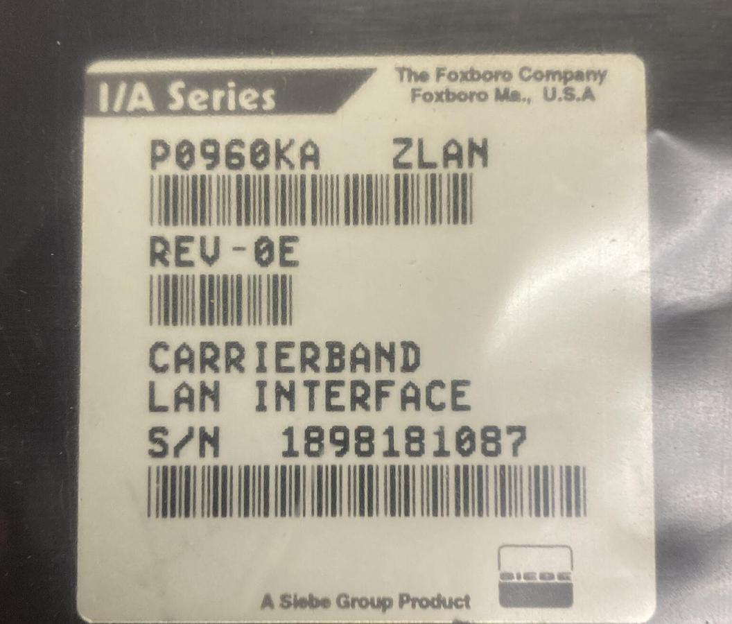 Used INVENSYS FOXBORO,P0960KA,INTERFACE MODULE REFURBISHED