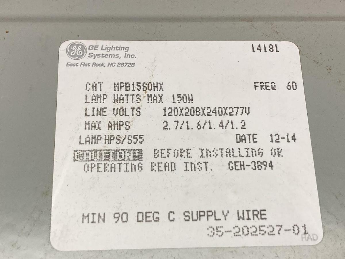 General Electric,MPB15S0HX,Lighting Systems Ballast Housing ASM