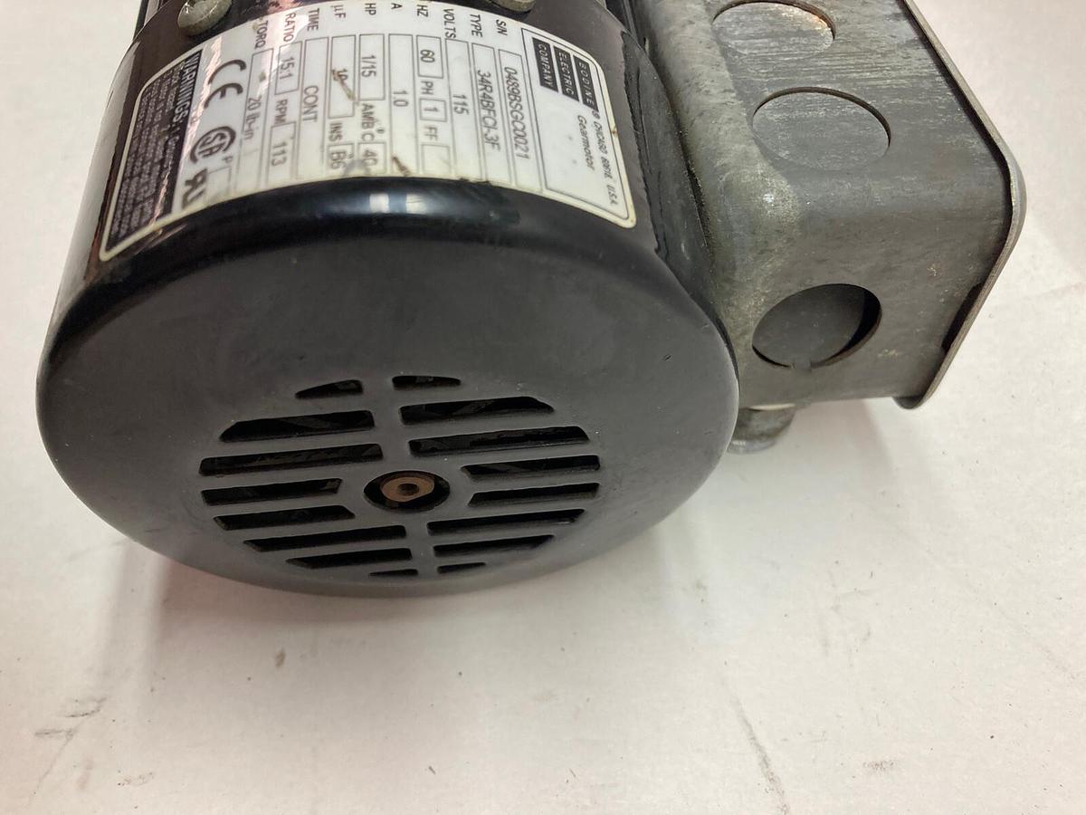 Used Bodine Electric,0489BSGC0021,1-Phase Gearmotor 115V 60HZ