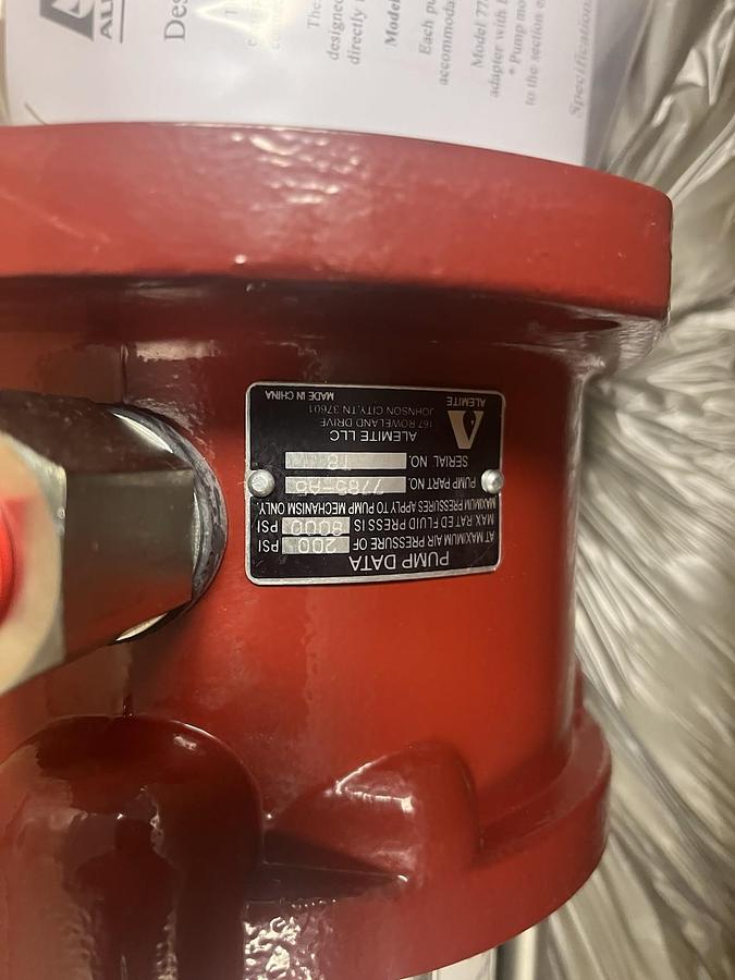 Used ALEMITE,7785-A5,HIGH PRESSURE OIL PUMP