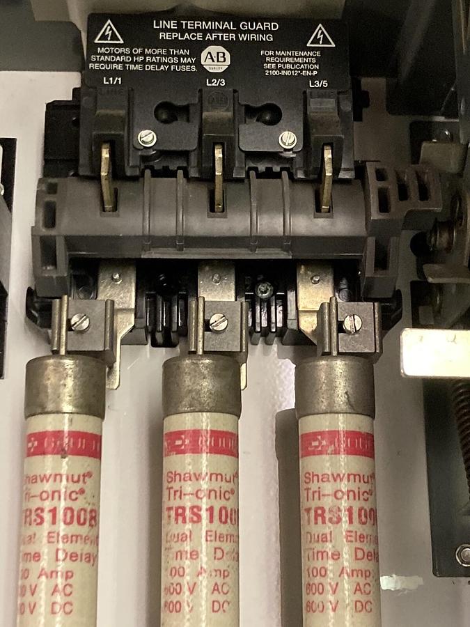 Used Allen-Bradley,2100 2112,Size 3 Fused MCC 32 Inch Starter Feeder Bucket