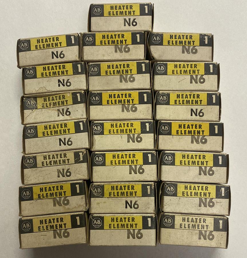 ALLEN BRADLEY,N6,OVERLOAD RELAY HEATER ELEMENT LOT OF 22 NOS