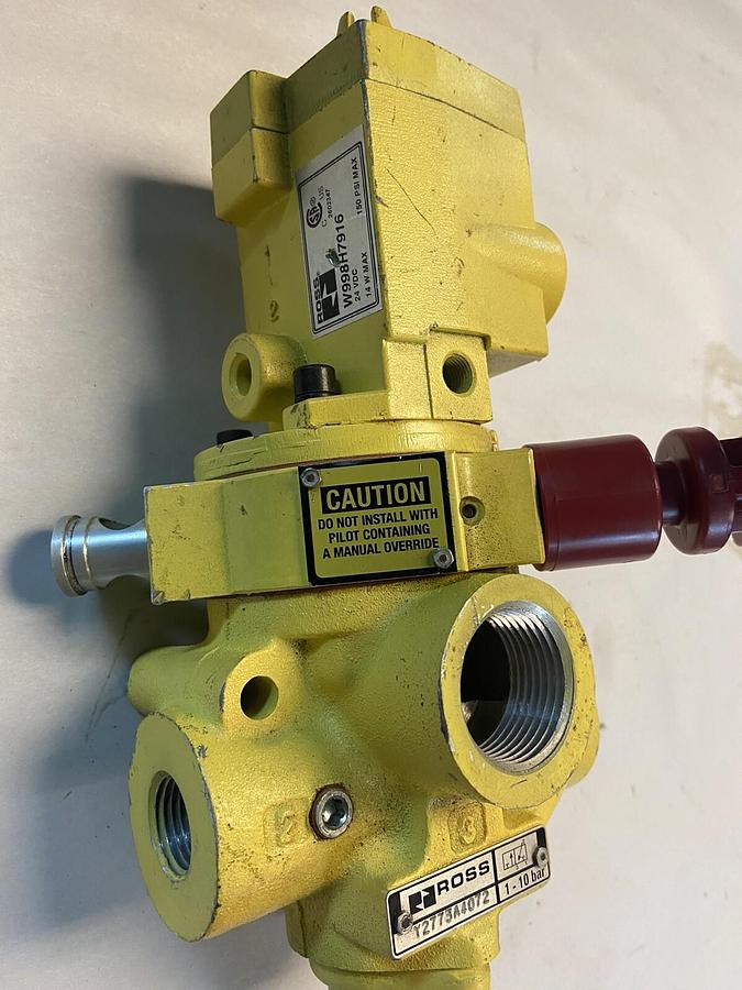 Used Ross,Y2773A4072,Safety Lock Out Piloted Air Valve