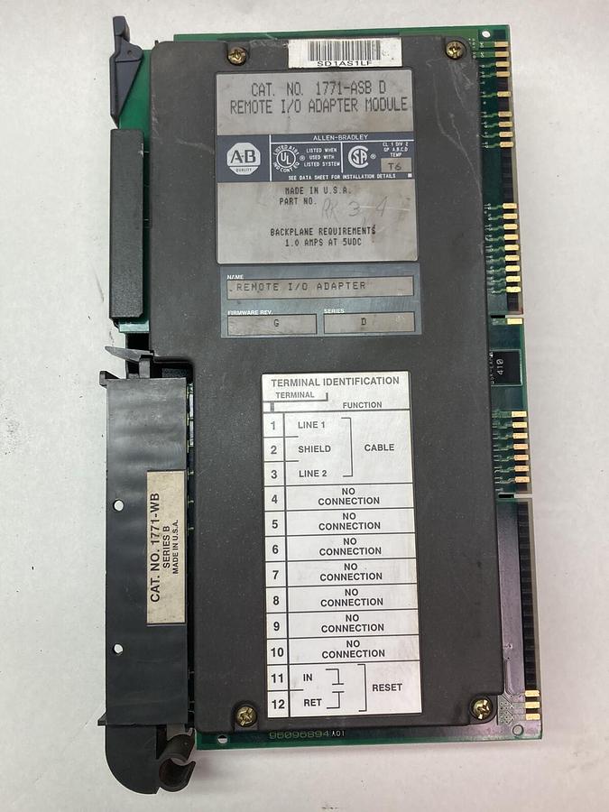 Used Allen Bradley,1771-ASB D,Remote I/O Adapter Module