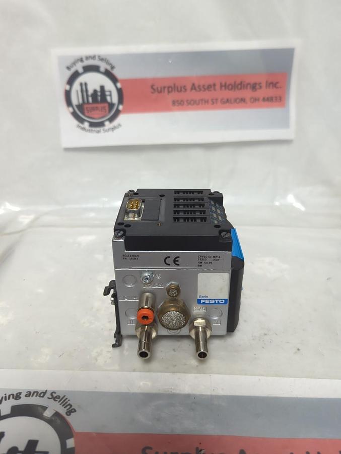 Used FESTO,CPV10-GE-MP-4,PNEUMATIC VALVE MANIFOLD 18253 PRE-OWNED
