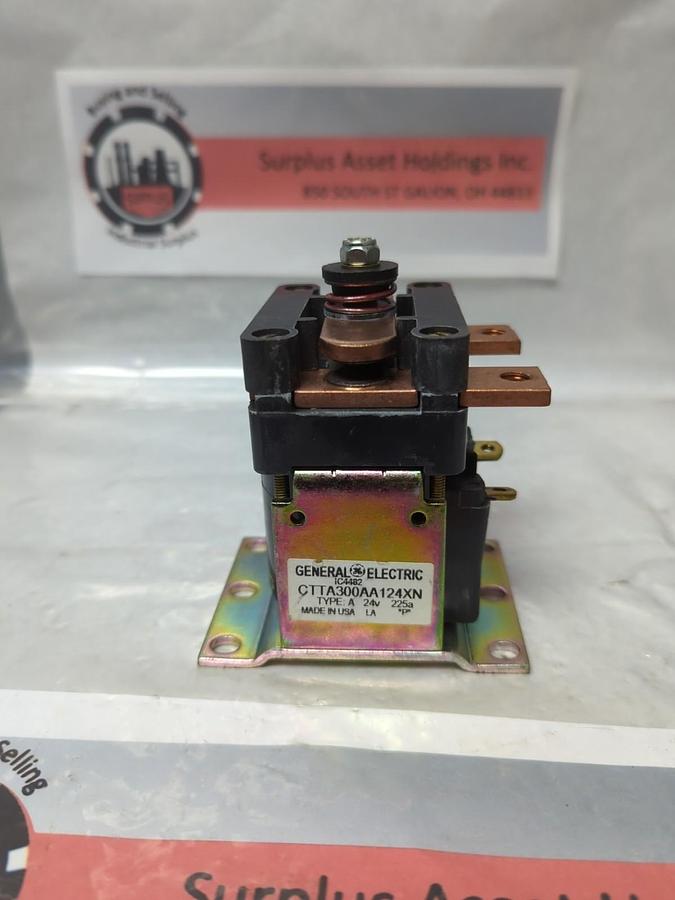 Used GENERAL ELECTRIC,CTTAA300AH124XN,CONTACTOR 24V 225A IC4482 PRE-OWNED