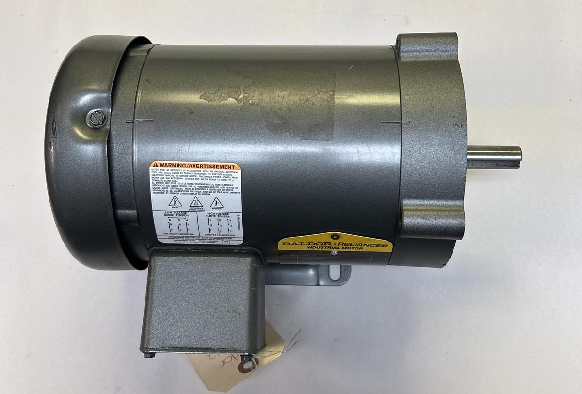 Used BALDOR,CM3542,INDUSTRIAL MOTOR 3/4HP 208-230/460V 1725RPM 56C FRAME