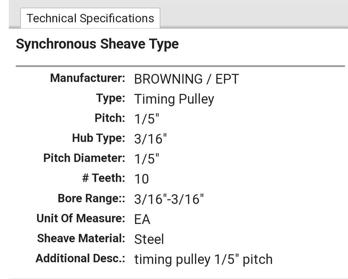 BROWNING,10XLB037S 1430701,TIMING PULLEY LOT OF 3 NOS