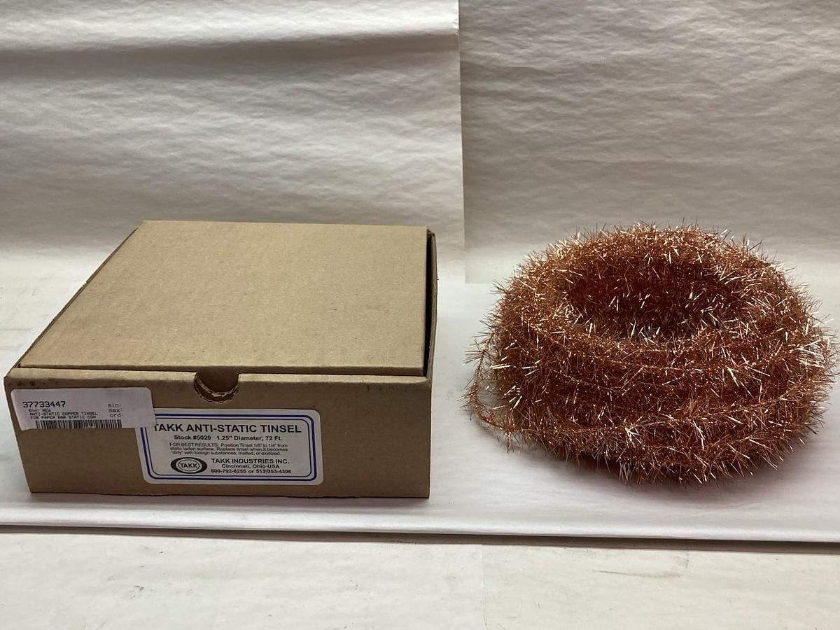 Takk,#5020,Anti-Static Tinsel 1.25 inch Diameter 72 Ft