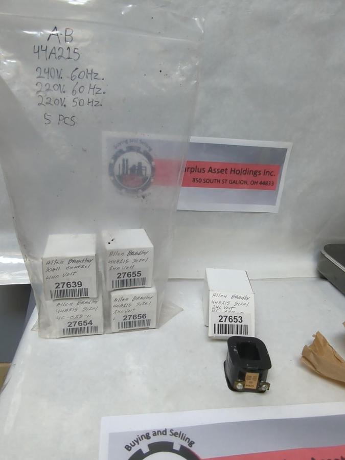 Used ALLEN-BRADLEY,44A215,COIL SIZE 1 LOT OF 5 PRE-OWNED