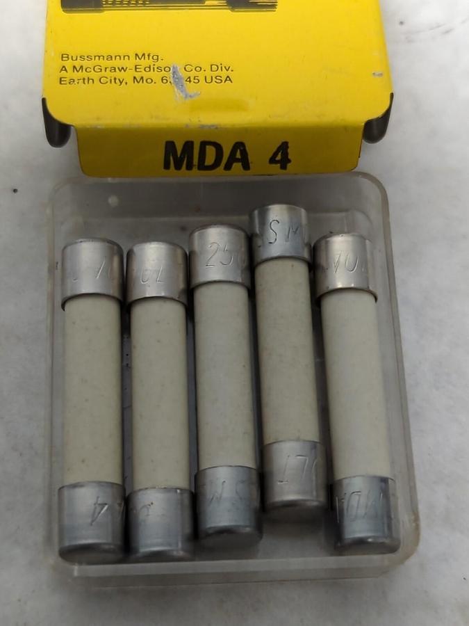 COOPER BUSSMANN,MDA 4,CERAMIC FUSE PACK OF 5 NOS