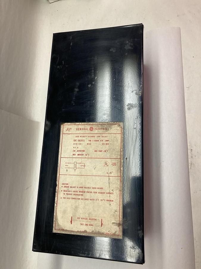 Used General Electric,15G7073,High Intensity Discharge Lamp Ballast 480V 60Hz 4.3A