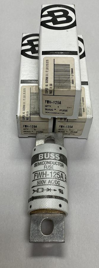 Cooper Bussmann,FWH-125A,Semiconductor Fuse 125A 500V Lot Of 3 NOS