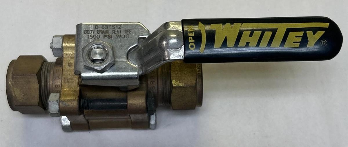 WHITNEY,B-63TS12,BALL VALVE 1500 PSI NOS