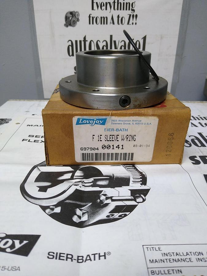 LoveJoy,F-1E,Sier-Bath Sleeve With Ring -Flanged Coupling Sleeve NOS
