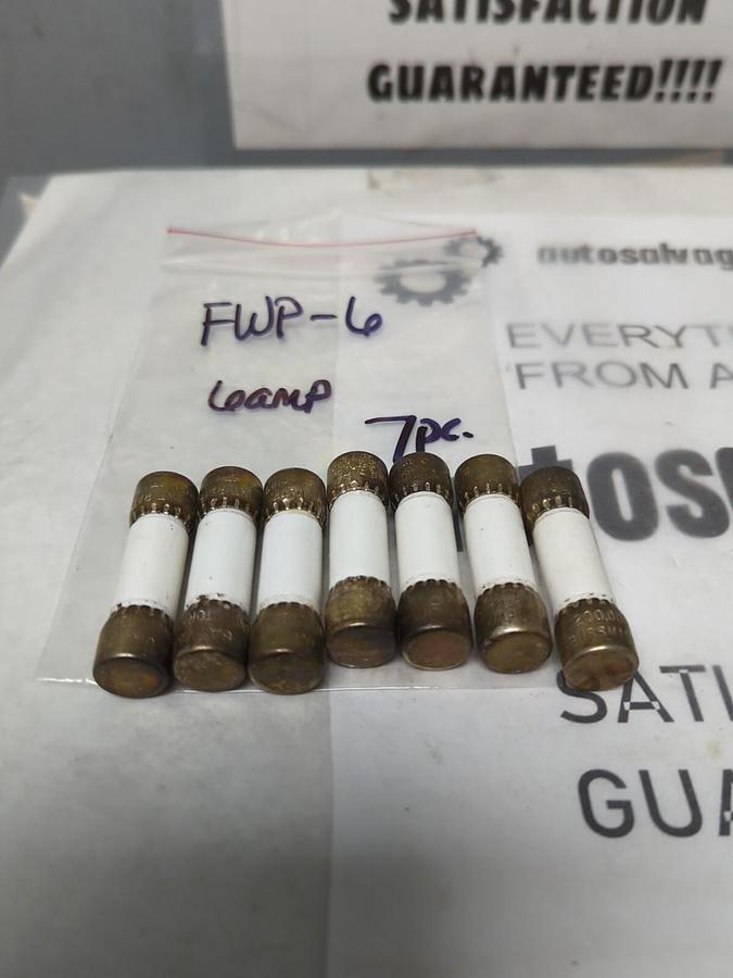 COOPER BUSSMANN,FWP-6,SEMICONDUCTOR 6 AMP FUSE LOT OF 7 NOS