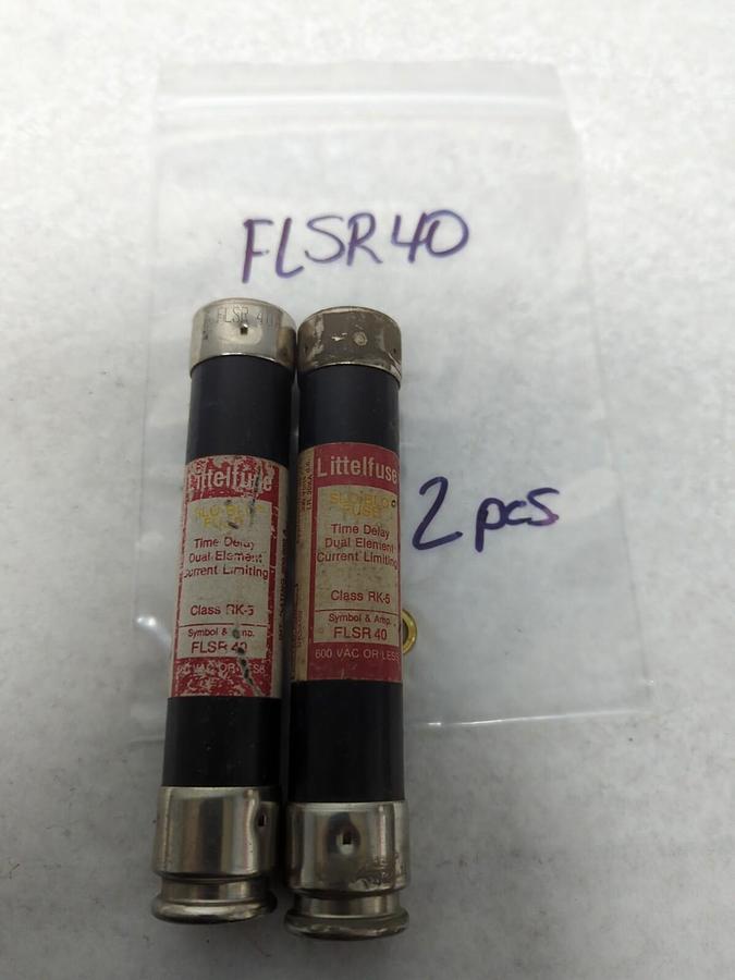 Used LITTELFUSE,FLSR40,SLO-BLO 40 AMP FUSE LOT OF 2 PRE-OWNED