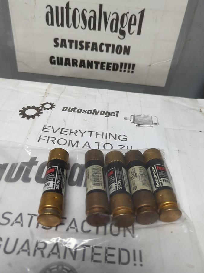 COOPER BUSSMANN,FRN-R-60,FUSETRON 60 AMP FUSES LOT OF 5