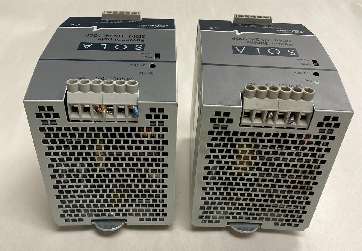 Used Sola,SDN 1-24-100P,Power Supply Lot Of 2