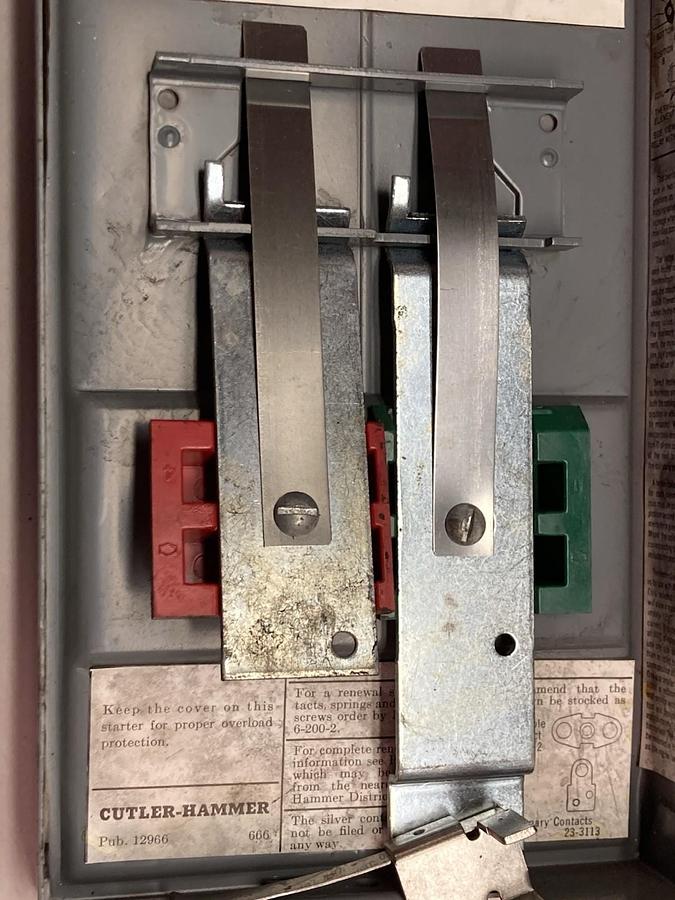Used Cutler-Hammer,9115H169K,1-Phase Manuel Motor Starter Nemna Size 0
