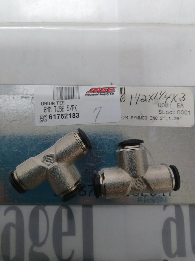 UNBRANDED,61762183,TUBE UNION TEE 8MM PUSH -TO-CONNECT LOT OF 7 NOS